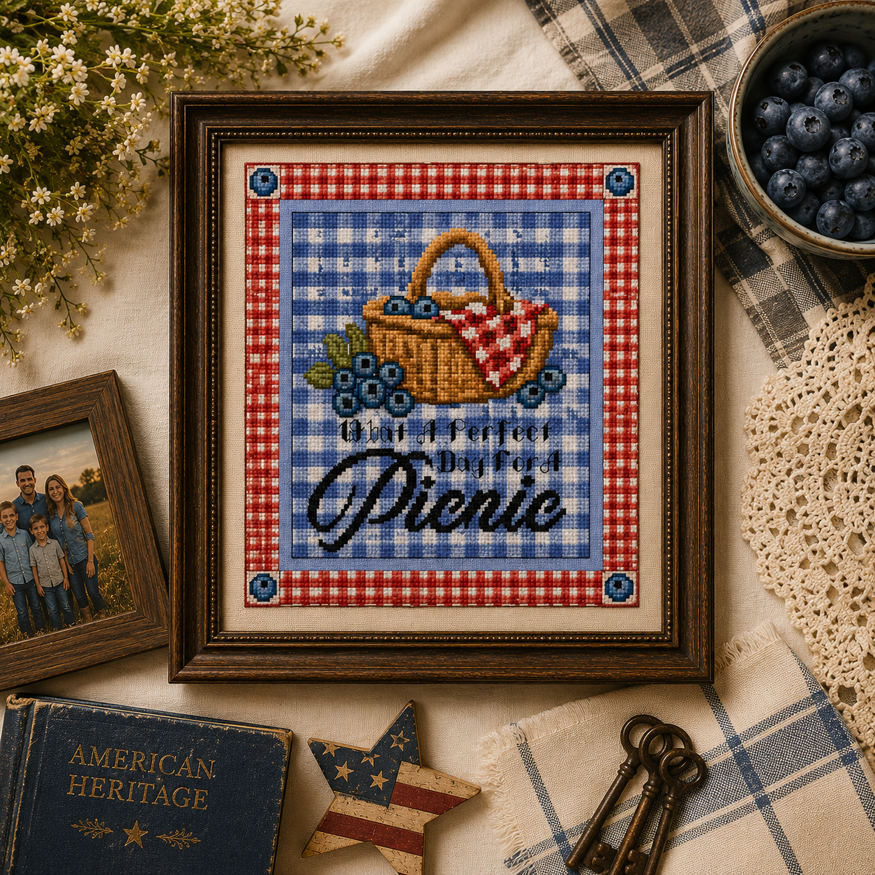 Perfect Picnic Cross Stitch Pattern