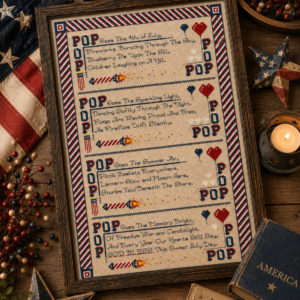 Pop Goes The Fourth Cross Stitch Pattern