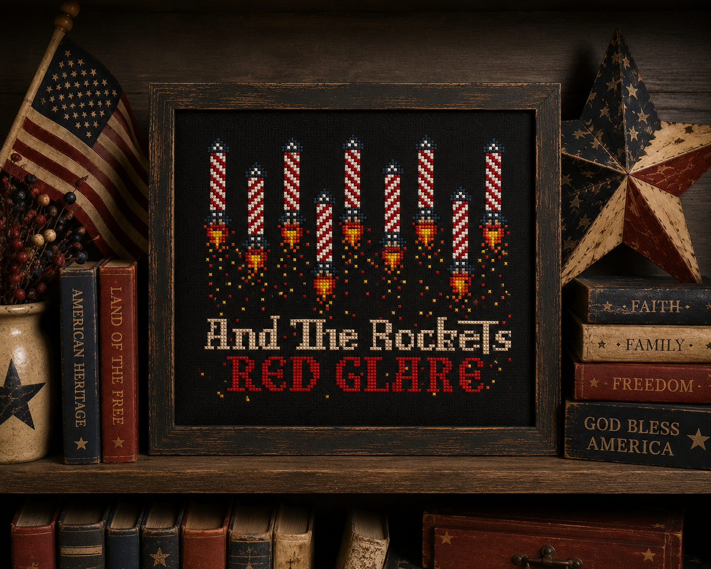 Rockets Red Glare Cross Stitch Pattern - Image 5