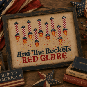 Rockets Red Glare Cross Stitch Pattern