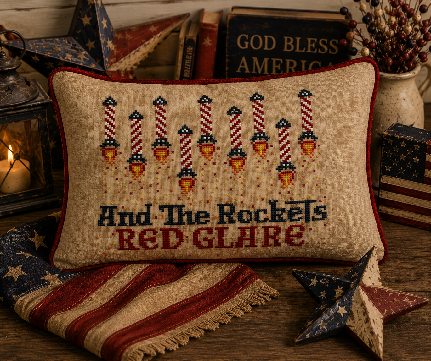 Rockets Red Glare Cross Stitch Pattern - Image 2