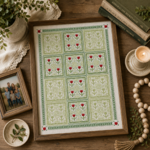 Spring Cross Red Cross Stitch Pattern