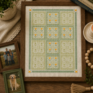 Spring Cross Yellow Cross Stitch Pattern