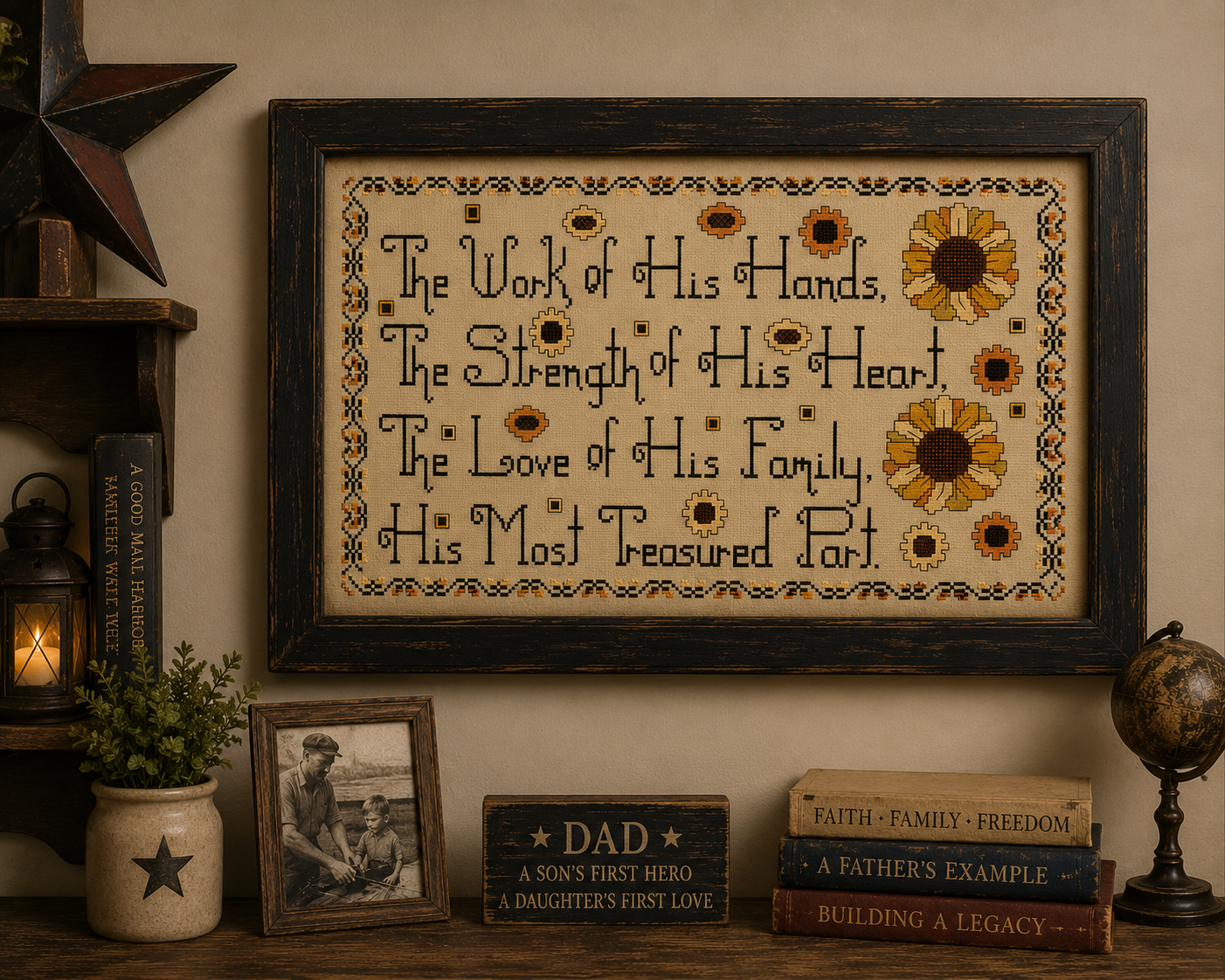 Fathers Cross Stitch Pattern - Image 3