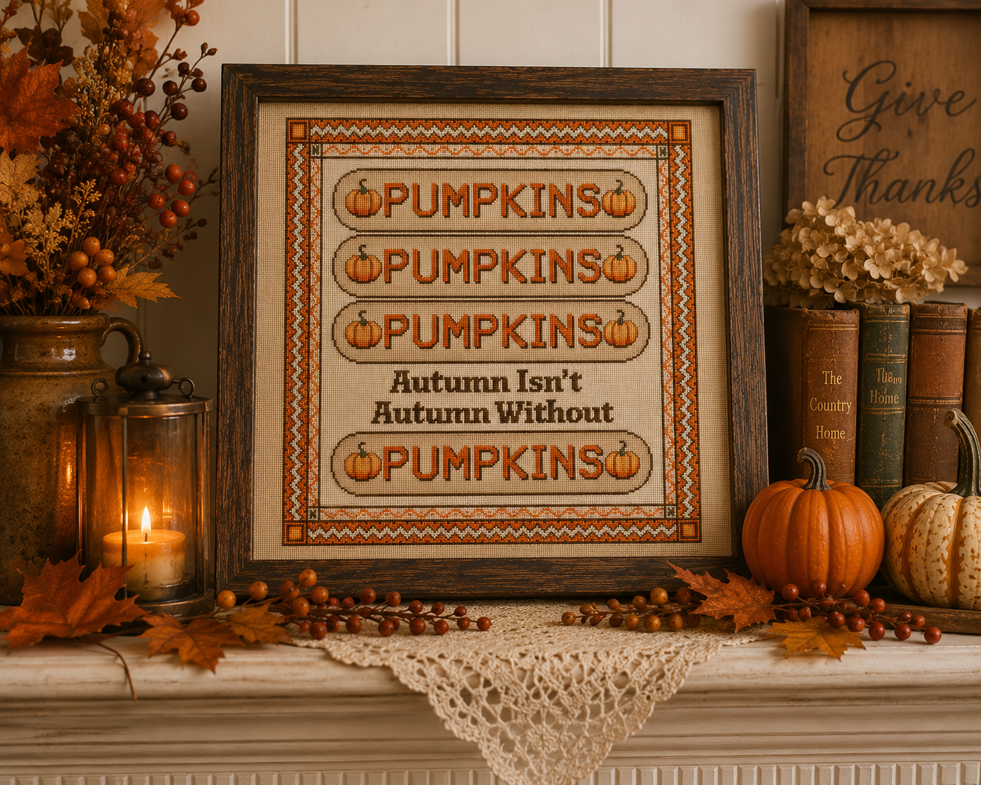 Autumn Pumpkins Cross Stitch Pattern - Image 4