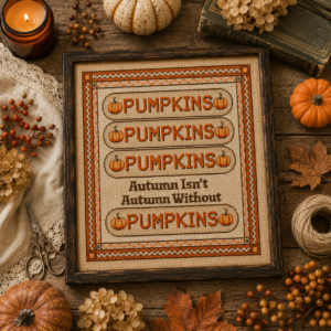 Autumn Pumpkins Cross Stitch Pattern