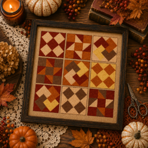 Harvest Quilt Block Cross Stitch Pattern